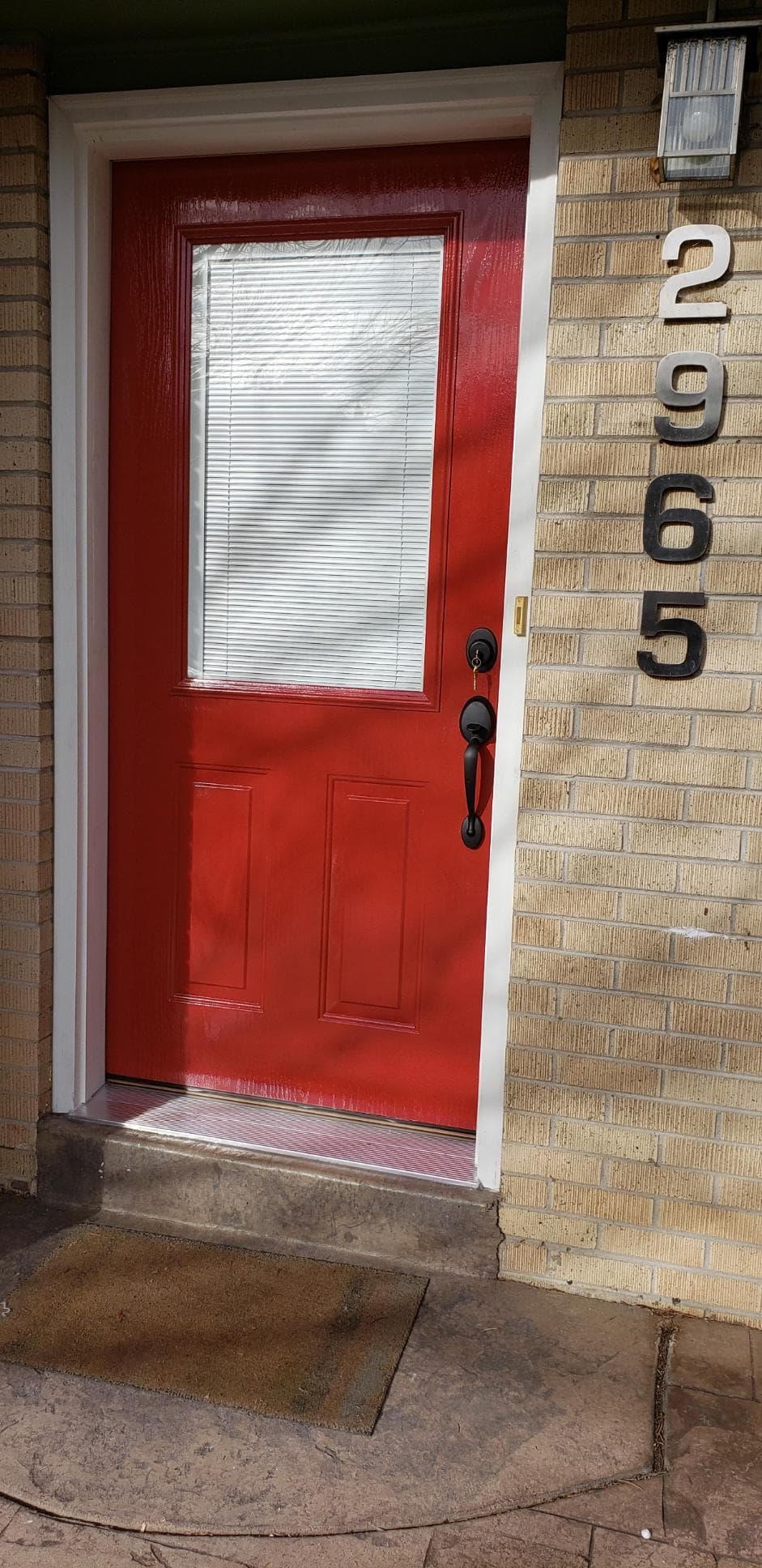 Red entry door